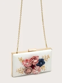 floral decor chain box bag