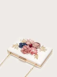 floral decor chain box bag