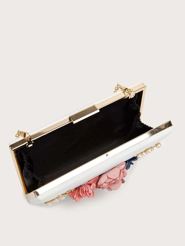 floral decor chain box bag