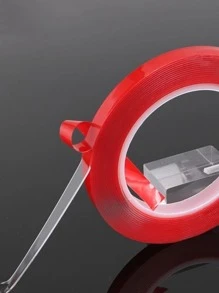 3rolls Transparent Double Sided Tape Sticker For Car,High Strength No Traces Adhesive Sticker,Living Goods - Red - View 2