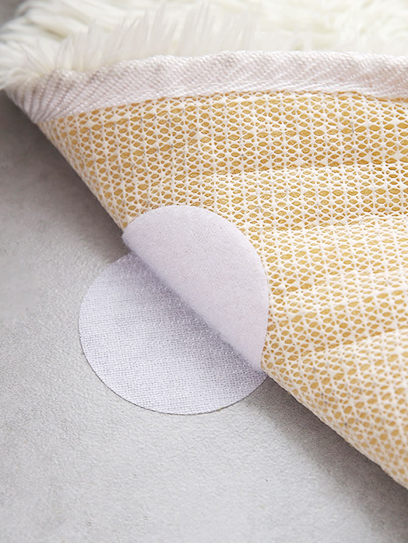 10入組素色防滑魔術貼 - 白色 - 查看 1