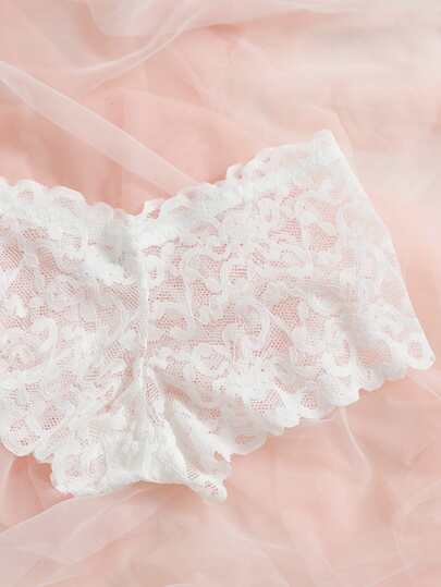 4sets Bloemen Kanten BH Boyshorts Lingerie Set view 4