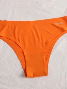 Quần bikini vải co giãn nhiều màu cho nữ, đồ lót mặc hàng ngày thoải mái, in họa tiết trơn - Nhiều màu - Xem 5