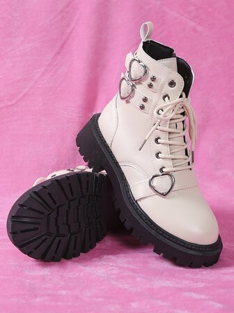 Kawaii Botas con hebilla de corazón con diseño