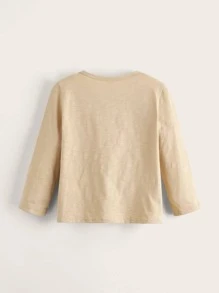 SHEIN 小男童3入組四分之一按鈕T恤 - 彩色 - 查看 2