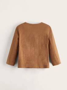 SHEIN 小男童3入組四分之一按鈕T恤 - 彩色 - 查看 7