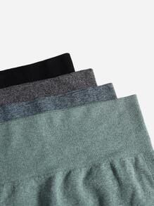 Easithlete 4pcs Wide Band Waist Sports Shorts Spandex Shorts Stretchy Shorts Sweater Shorts - Multicolor - View 3