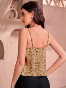 SHEIN Privé 短款緊身吊帶 - 駝色 - 查看 2