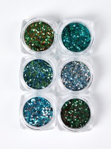 6盒金屬亮絲美甲飾品 - 彩色 - 查看 4