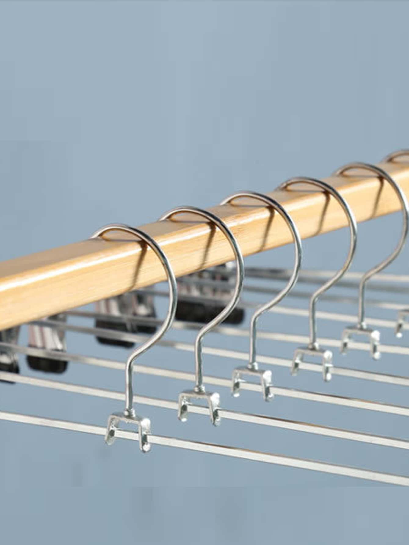 5/10/20 piezas Pinzas antideslizantes de metal para colgar pantalones - Plateado - Añade 5