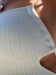 Lace Up Side Cami Top & Boxer Shorts 2 Pieces Tankini Set Swimwear, For Summer Beach Vacation - White - View 3