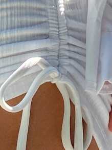 Lace Up Side Cami Top & Boxer Shorts 2 Pieces Tankini Set Swimwear, For Summer Beach Vacation - White - View 4