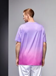 ART IV PLAY Tops Nam Hoạt hình Ombre Đường phố - Màu Lilac Tím - Xem 2