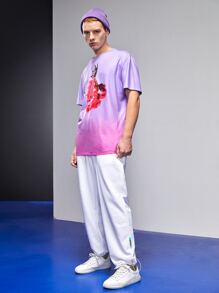 ART IV PLAY Tops Nam Hoạt hình Ombre Đường phố - Màu Lilac Tím - Xem 4