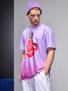 ART IV PLAY Tops Nam Hoạt hình Ombre Đường phố - Màu Lilac Tím - Xem 6