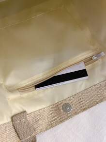 卡通图案购物袋书包、学校书包、大容量、轻便、便携，适合少女、女大学生、白领，非常适合返校、大学、工作、商务、通勤、购物 - 彩色 - 查看 4