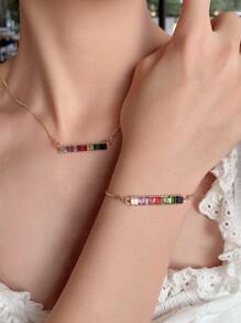 2 cái Rhinestone Trang trí Trang sức Bộ - Nhiều màu - Xem 1