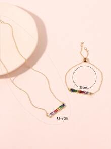 2 cái Rhinestone Trang trí Trang sức Bộ - Nhiều màu - Xem 3