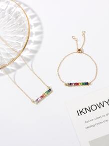 2 cái Rhinestone Trang trí Trang sức Bộ - Nhiều màu - Xem 4