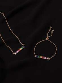 2 cái Rhinestone Trang trí Trang sức Bộ - Nhiều màu - Xem 5