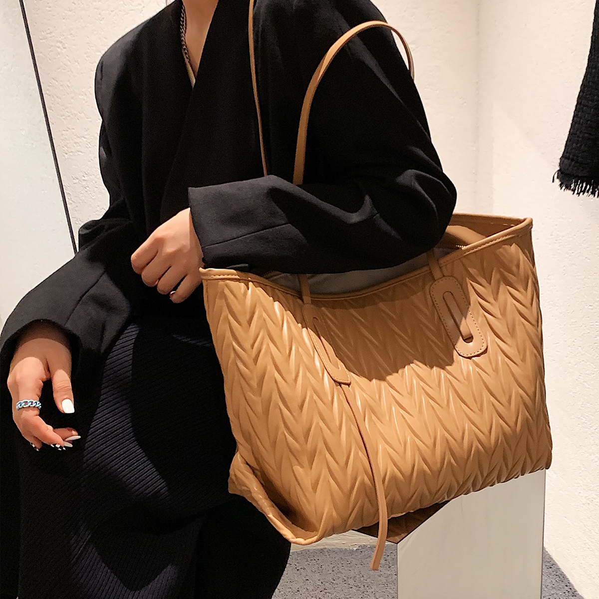 Сумка-тоут плетеный