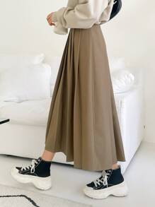 DAZY 高腰褶皺半身裙