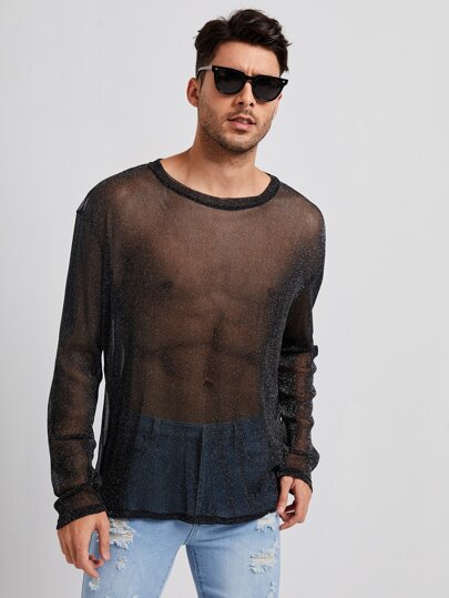 SHEIN Men See Through Mesh Tee | SHEIN IN