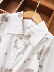 Toddler Girls Tie Dye Blouse & Wrap Shorts - Multicolor - View 3