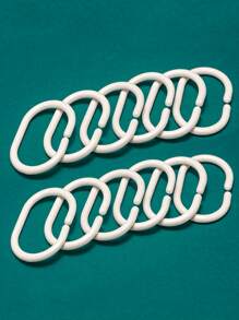 Cortina de ducha con estampado de hoja - Multicolor - Ver 8