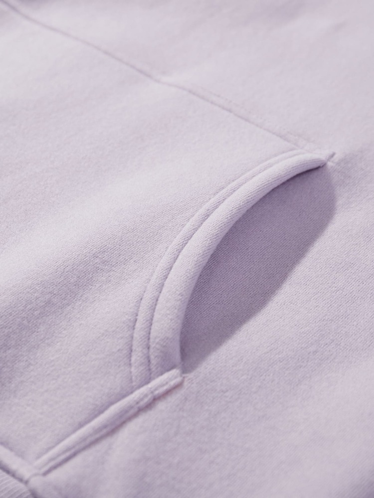 Manfinity Men Wings & Slogan Graphic Drawstring Thermal Lined Hoodie - Lilac Purple - View 4