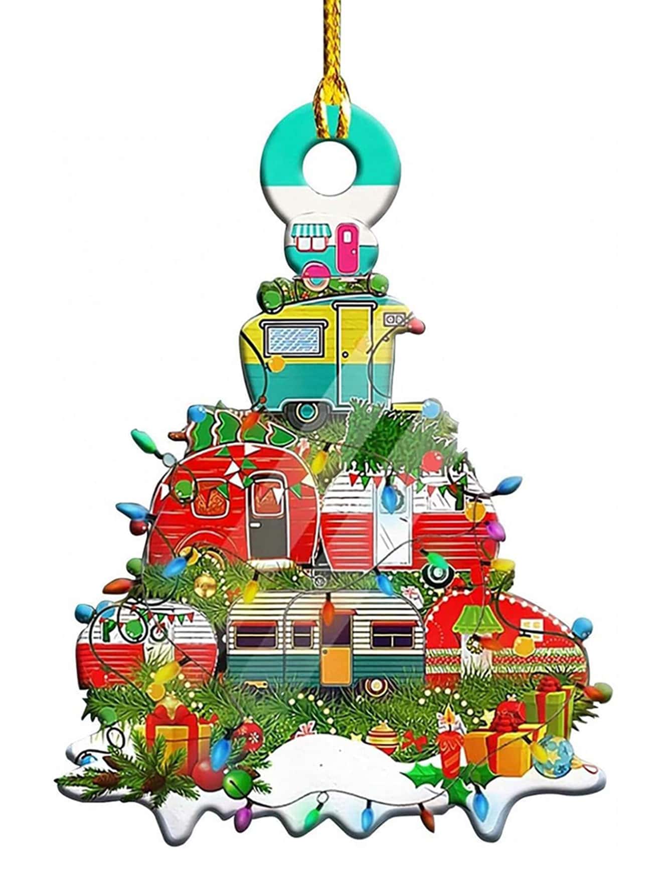 Christmas Decorative Wall Hanging - Multicolor - View 1