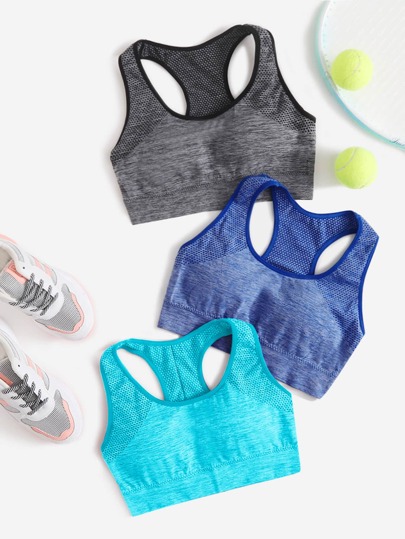3pcs Racer Back Sports Bra