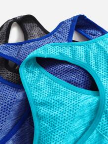 Yoga Basic 3pcs Racer Back Sports Bra - Multicolor - View 6