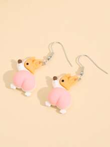 卡通狗耳墜 - 彩色 - 查看 4