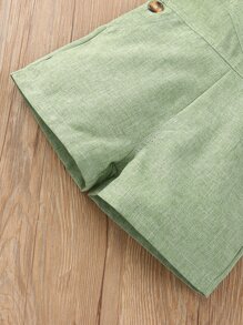 女嬰條紋圖案T恤連體衣帶背帶連體短褲 - 彩色 - 查看 7