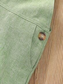 女嬰條紋圖案T恤連體衣帶背帶連體短褲 - 彩色 - 查看 8