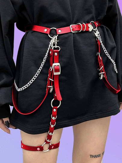 Liguero decorado con cadena para el Día de San Valentín