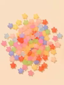 100pcs Star Bead DIY Jewelry Accessory - Multicolor - View 1