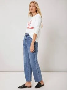 MOTF PREMIUM Áo thun Thẳng In - trắng - Xem 10