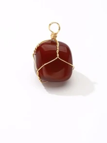 1 pieza colgante de piedra - Burdeos - Ver 2