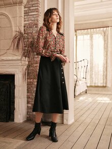 SHEIN 碎花V領襯衫 - 彩色 - 查看 4