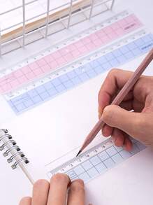 1pc Plaid Pattern Random Ruler,Rulers - Multicolor - View 2