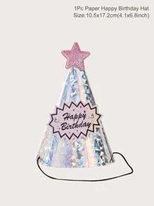 1入組金屬質感生日派對帽 - 彩色 - 查看 3