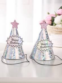 1入組金屬質感生日派對帽 - 彩色 - 查看 4
