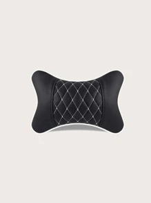 1pc Car Headrest Neck Pillow - Black - View 2