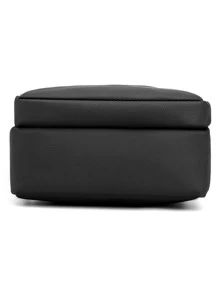 Estudiantes de secundaria Universidad Novato bandolera multifuncional bandolera bandolera casual Mini Hombres Bolso Cuadrado para viajes, universidad, aire libre, deportes, viaje - Negro - Ver 3