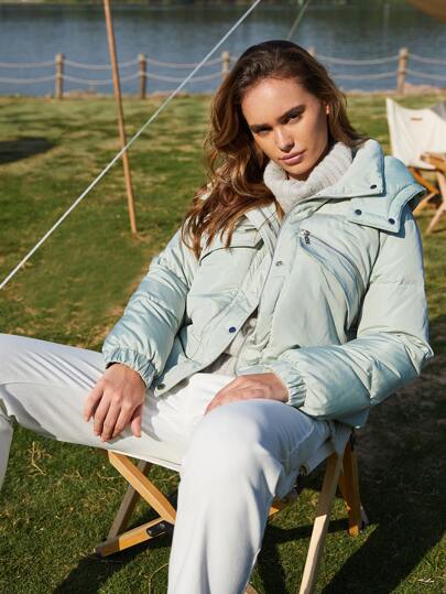 SHEIN Unity Puffer Hooded Down Coat