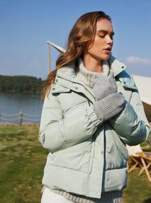 SHEIN Unity Abrigo con capucha - verde menta - Ver 8