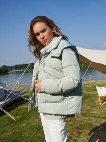 SHEIN Unity Abrigo con capucha - verde menta - Ver 11