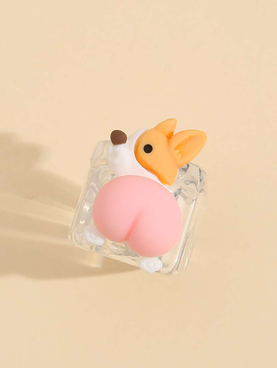 Dog Decor Clear Chunky Ring | SHEIN USA